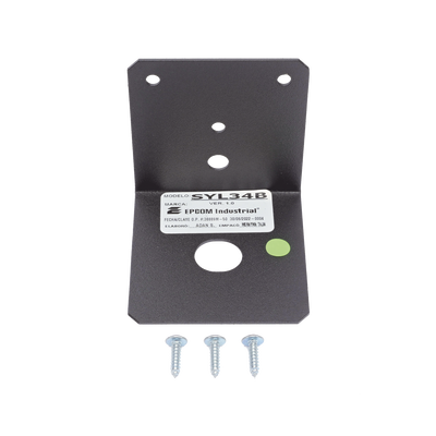 Montaje de Acero Tipo "L" Negro con Perforación 3/4" y Pintura Horneada.