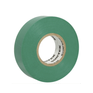 Cinta para aislar color Verde de 19 mm x 18 metros / Fabricada en PVC / Adhesivo acrílico.