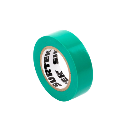 Cinta para aislar color Verde de 19 mm x 9 metros / Fabricada en PVC / Adhesivo acrílico.