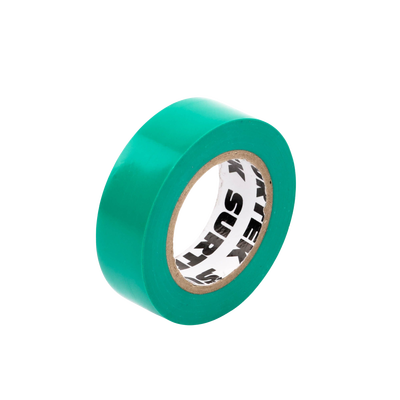 Cinta para aislar color Verde de 19 mm x 9 metros / Fabricada en PVC / Adhesivo acrílico.