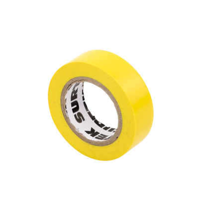 Cinta para aislar color Amarillo de 19 mm x 9 metros / Fabricada en PVC / Adhesivo acrílico.