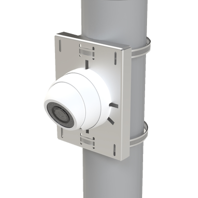 Montaje universal galvanizado para instalación de cámaras en poste 2" a 5" color gris galvanizado Montaje universal galvanizado para instalación de cámaras en poste 2" a 5" color gris galvanizado