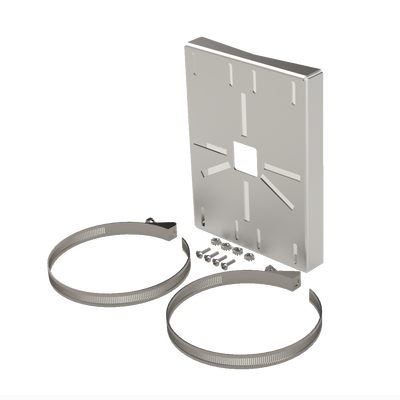 Montaje universal galvanizado para instalación de cámaras en poste 2" a 5" color gris galvanizado Montaje universal galvanizado para instalación de cámaras en poste 2" a 5" color gris galvanizado