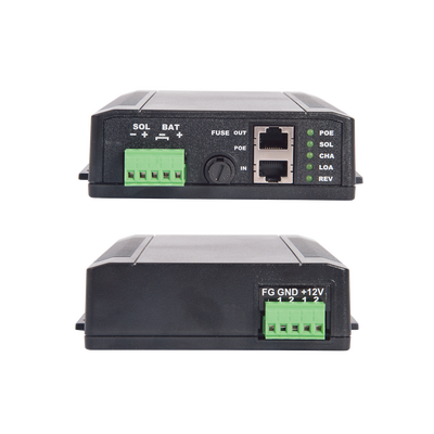 Controlador Solar POE, Entrada 24 Vcc Hasta dos Paneles Solares de 125 Watts (en Serie), Salida PoE Pasivo en 24 Vcc Hasta 20 Watts Máximo. Controlador Solar POE, Entrada 24 Vcc Hasta dos Paneles Solares de 125 Watts (en Serie), Salida PoE Pasivo en 24 Vcc Hasta 20 Watts Máximo.