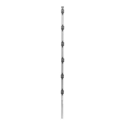 Poste con 6 Aisladores de PASO para Cerca Electrificada. Tubo Galva. de 1.4m, cal. 18 de 1" Diam. (Sin pintar).