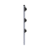 Poste de Paso de 0.75m para Cerca Electrificada. Tubo Galvanizado cal. 18 de 1"Diam. con Tapón y 3 Aisladores Instalados.