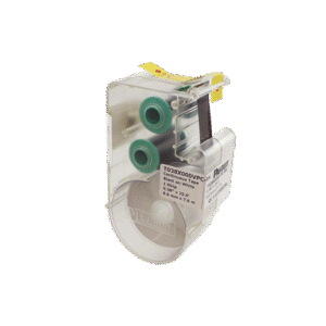 Casete de Etiquetas de Vinilo de Cinta Continua, Color Negro Sobre Blanco, Uso Interior/Exterior, 9.65 mm de Ancho x 7.6 Metros de Largo