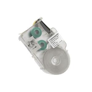 Casete de Etiquetas de Vinilo de Cinta Continua, Color Negro Sobre Blanco, Uso Interior/Exterior, 25.4 mm de Ancho x 7.6 Metros de largo