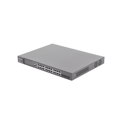 Switch JetStream Gigabit administrable Capa 2, 24 puertos 10/100/1000 Mbps + 4 puertos SFP