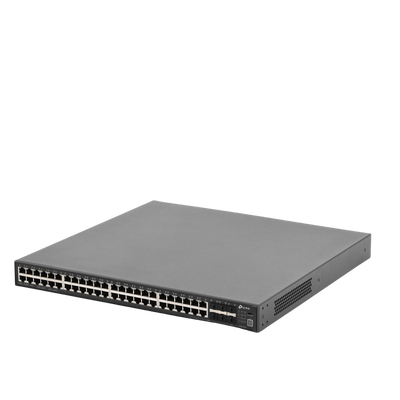 Switch Core JetStream administrable capa 3, 48 puertos RJ45 Gigabit, 4 puertos SFP, hasta 4 ranuras SFP+, apilamiento de hasta 8