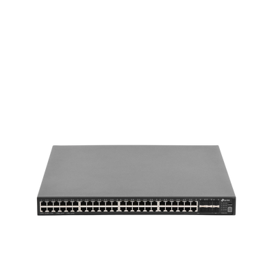 Switch Core JetStream administrable capa 3, 48 puertos RJ45 Gigabit, 4 puertos SFP, hasta 4 ranuras SFP+, apilamiento de hasta 8