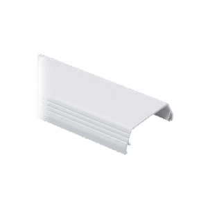 Cubierta (Tapa) tipo bisagra para canaleta T-45, de PVC rígido, 60.3 x 19.1 x 2438.4 mm, Color Blanco Mate