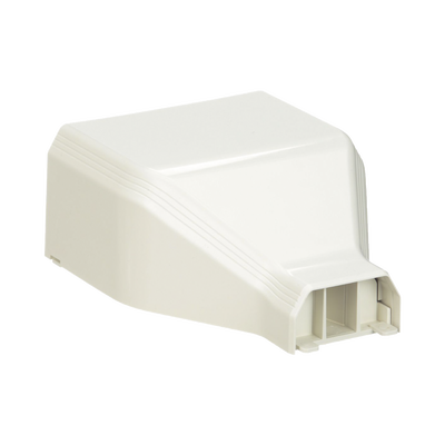 Conexión de tubería a canaleta T45, Salidas de 1/2", 3/4", 1" y 1 1/4", material ABS, Color Blanco Mate