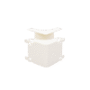 Esquinero interior, para uso con canaleta T45, Material PVC Rígido, Color Blanco Mate