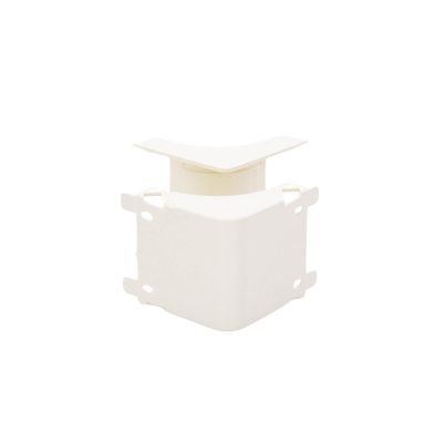 Esquinero interior, para uso con canaleta T45, Material PVC Rígido, Color Blanco Mate