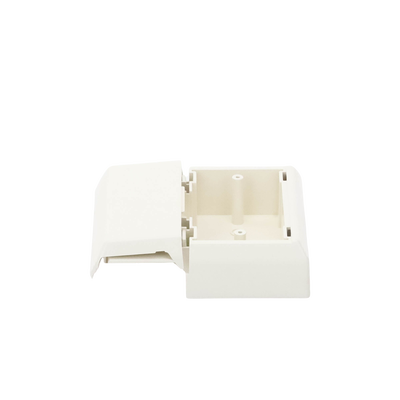 Caja Superficial Con Bisagras de Instalación a Presión, Para Canaletas T45, Material PVC Rígido, Color Blanco Mate Caja Superficial Con Bisagras de Instalación a Presión, Para Canaletas T45, Material PVC Rígido, Color Blanco Mate