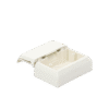 Caja Superficial Con Bisagras de Instalación a Presión, Para Canaletas T45, Material PVC Rígido, Color Blanco Mate Caja Superficial Con Bisagras de Instalación a Presión, Para Canaletas T45, Material PVC Rígido, Color Blanco Mate