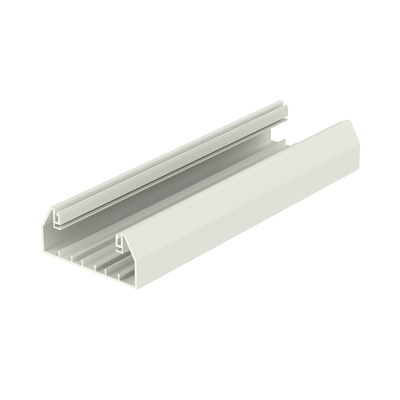 Base para canaleta T-70, de PVC rígido, con orificios perforados para montaje, 103.3 x 44.9 x 2400 mm, Color Blanco Mate Base para canaleta T-70, de PVC rígido, con orificios perforados para montaje, 103.3 x 44.9 x 2400 mm, Color Blanco Mate