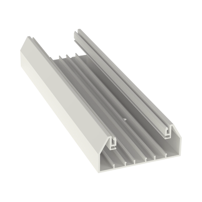 Base para canaleta T-70, de PVC rígido, con orificios perforados para montaje, 103.3 x 44.9 x 2400 mm, Color Blanco Mate Base para canaleta T-70, de PVC rígido, con orificios perforados para montaje, 103.3 x 44.9 x 2400 mm, Color Blanco Mate