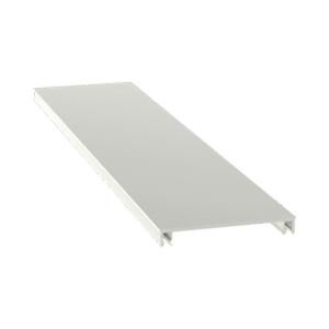 Cubierta para canaleta T-70, de PVC rígido, 70.1 x 9.1 x 2400 mm, Color Blanco Mate