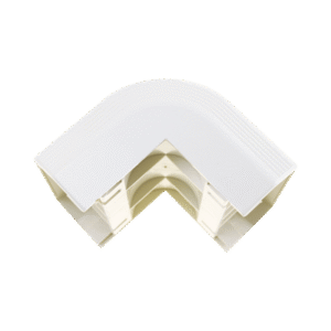 Esquinero exterior, para uso con canaleta T70, Material PVC Rígido, Color Blanco Mate
