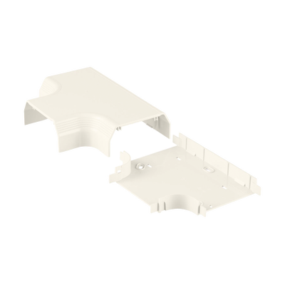 Accesorio en "T", para uso con canaleta T70, Material PVC Rígido, Color Blanco