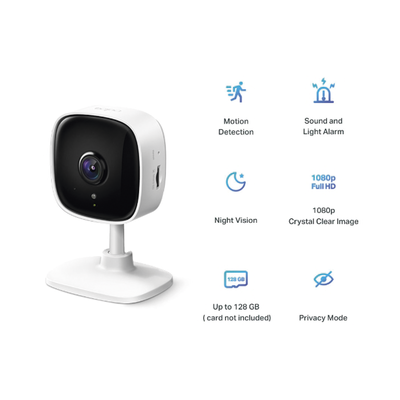 Cámara IP Wi-Fi para hogar, 2 megapixel, audio doble vía, visión nocturna, notificación Push, acepta memoria Micro SD de para grabación.