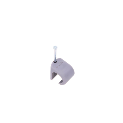 Grapa para cable redondo de 14mm color gris (100pzs) (3105-00100)