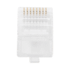 Bote con 100 Piezas de Plug Modular RJ45 Cat5e sin blindaje, chapado de oro a 30 micras para durabilidad extrema