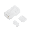 Bote con 100 Piezas de Plug Modular RJ45 Cat6A chapado de oro a 30 micras para durabilidad extrema