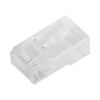 Bote con 100 Plugs Pass through RJ45 Cat6 sin blindaje, chapado de oro a 30 micras para durabilidad extrema