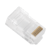 Bote con 100 Plugs Pass through RJ45 Cat6 sin blindaje, chapado de oro a 30 micras para durabilidad extrema