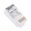 Bote con 100 Piezas de Plug Modular RJ45 Cat6 blindado con pin de tierra, chapado de oro a 30 micras para durabilidad extrema