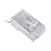 Bote con 100 Piezas de Plug Modular RJ45 Cat6 blindado con pin de tierra, chapado de oro a 30 micras para durabilidad extrema