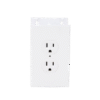 Contacto eléctrico doble, soporte y tapa color blanco de PVC auto extinguible, para canaleta TEK100 (5591-10200)