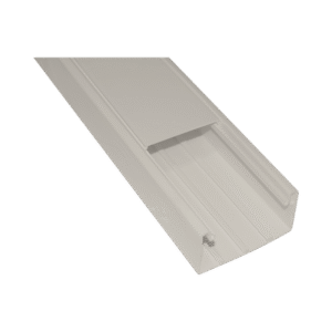 Canaleta con tapa en color Marfil de PVC auto extinguible 100 x 52 x 2500mm (5501-04250)