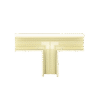 Sección en "T" color Marfil de PVC auto extinguible, para canaleta TEK-100-M (5576-17001)