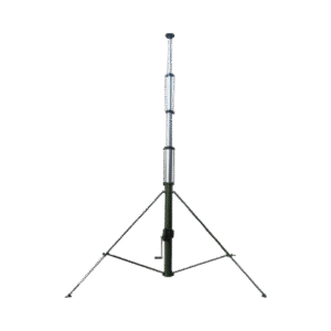 Mástil Telescópico Retraible Manual de 15 metros con Accesorios. Incluye Tripie.