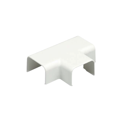 Conexión en "T", para uso con canaleta LD5, material ABS, Color Blanco Mate Conexión en "T", para uso con canaleta LD5, material ABS, Color Blanco Mate