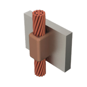 Molde para soldadura exotermica cable de paso vertical cal.4/0 a Placa Vertical.