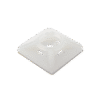 Base Autoadherible para Cinchos Práctica y Eficiente para la Organización y Fijación de Cables, Fabricada en Nylon Resistente y de Color Natural con una Medida de 19x19 mm, Paquete con 100 Piezas (4210-00001)