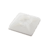 Base Autoadherible para Cinchos Práctica y Eficiente para la Organización y Fijación de Cables, Fabricada en Nylon Resistente y de Color Natural con una Medida de 19x19 mm, Paquete con 100 Piezas (4210-00001)