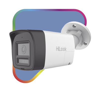 [Audio Bidireccional + Dual Light + ColorVu] Bala TURBOHD 2 Megapixel (1080p) / Lente 2.8 mm / 30 mts IR EXIR + 20 mts Luz Blanca / Micrófono y Bocina Integrado / Exterior IP67 / Metal / dWDR