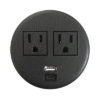 Multicontactos empotrable Doble/ USB "A & C", Color Negro, no incluye cable de poder (11000-83604)