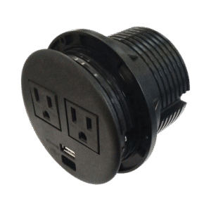 Multicontactos empotrable Doble/ USB "A & C", Color Negro, no incluye cable de poder (11000-83604)