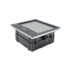 Caja de piso para cuatro módulos universales (Socket M4), para alimentación eléctrica y redes de datos (11000-43401) No incluye faceplates