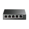 Switch PoE No Administrable de Escritorio / 5 puertos 10/100 Mbps / 4 puertos PoE af / Presupuesto 41 W / Modo extensor PoE hasta 250 metros / Calidad video prioritaria