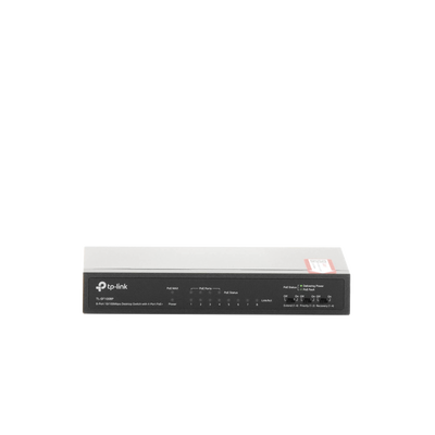 Switch PoE+ No Administrable / De Escritorio 8 puertos 10/100 Mbps / 4 puertos PoE af/at Inteligente / Presupuesto 66 W / Hasta 250 metros