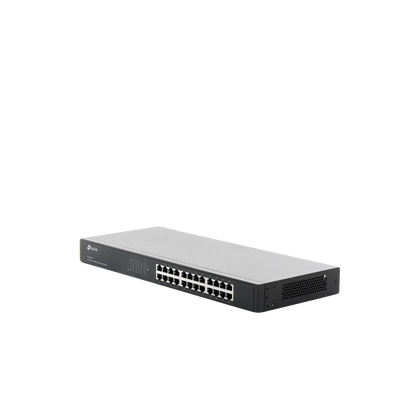 Switch no administrable de 24 puertos 10/100 Mbps para montaje en rack