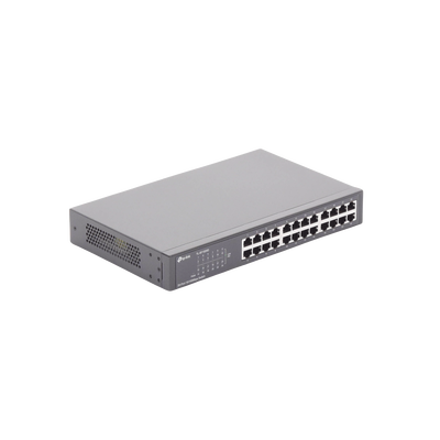 Switch no administrable de 24 puertos 10/100 Mbps para escritorio/rack